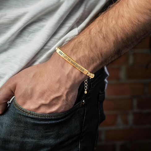 سوار INSYOHO Dont Let Hard Days Win - سوار ملهم من الفولاذ المقاوم للصدأ بخرز من الكتاب المقدس المسيحي، هدية مثالية للإيمان الديني للنساء in Kuwait