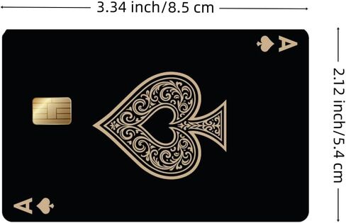 5 pcs Poker Theme Spades Debit Credit Card Skin Cover Sticker Waterproof Skins Cover for Cards in Saudi Arabia