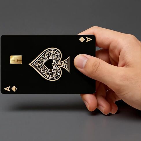 5 pcs Poker Theme Spades Debit Credit Card Skin Cover Sticker Waterproof Skins Cover for Cards in Saudi Arabia