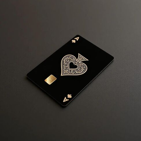 5 pcs Poker Theme Spades Debit Credit Card Skin Cover Sticker Waterproof Skins Cover for Cards in Saudi Arabia