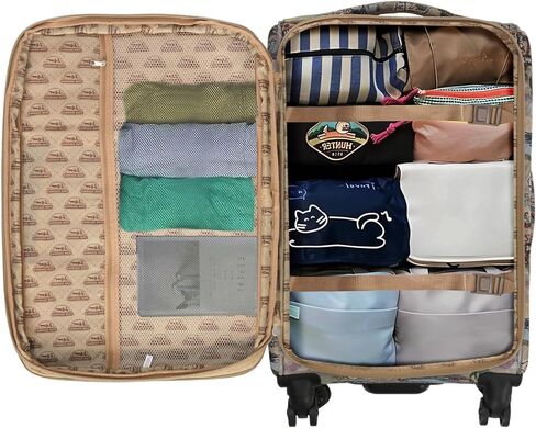 Karriage-Mate Route 66 Vintage 3-Piece Expandable Luggage Set - 20"/24"/28" Softside Suitcase with Spinner Wheels, 3 Pcs Hardside Lightweight luggage, Large Checked Travel Suitcases (66) in Saudi Arabia