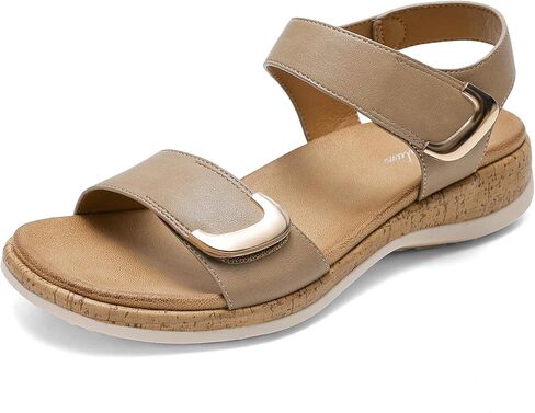 Littleplum Womens Sandals Arch Support Adjustable Comfy Flat Sandals for Women Summer Walking Shoes for Beach,Travel in Saudi Arabia