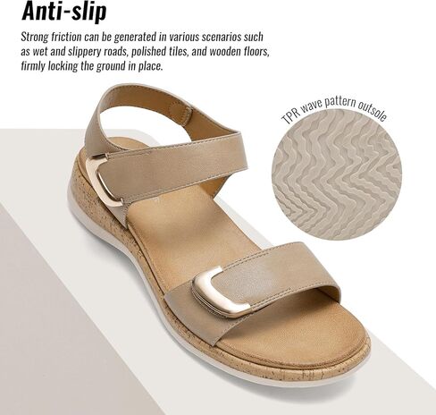 Littleplum Womens Sandals Arch Support Adjustable Comfy Flat Sandals for Women Summer Walking Shoes for Beach,Travel in Saudi Arabia