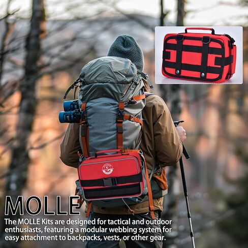 مجموعة أدوات الإسعافات الأولية المتميزة المكونة من 418 قطعة للمنزل والسفر والتخييم والمشي لمسافات طويلة وحالات الطوارئ الخارجية، ومجموعات النجاة المقاومة للتمزق للأعمال والمركبات والمدرسة، ومستلزمات الطوارئ الطبية متعددة الاستخدام in Kuwait