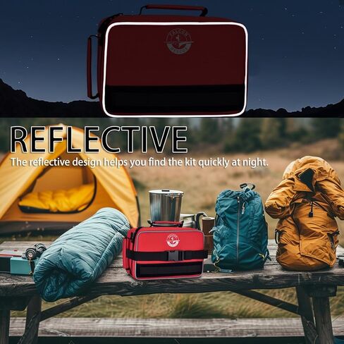 مجموعة أدوات الإسعافات الأولية المتميزة المكونة من 418 قطعة للمنزل والسفر والتخييم والمشي لمسافات طويلة وحالات الطوارئ الخارجية، ومجموعات النجاة المقاومة للتمزق للأعمال والمركبات والمدرسة، ومستلزمات الطوارئ الطبية متعددة الاستخدام in Kuwait