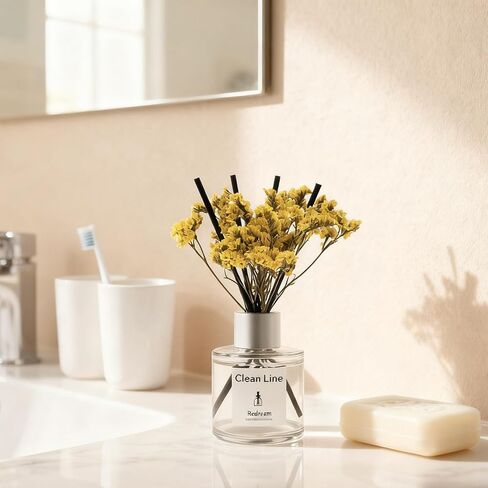Reed Diffuser Set of 3 Pack, Lavender White Jasmine Lemongrass Scented Oil Diffuser with 5 Sticks, Reed Diffuser for Home, Bathroom, Bathroom Air Freshener 1.7 FL.oz Each in Saudi Arabia