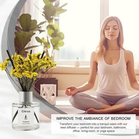 Reed Diffuser Set of 3 Pack, Lavender White Jasmine Lemongrass Scented Oil Diffuser with 5 Sticks, Reed Diffuser for Home, Bathroom, Bathroom Air Freshener 1.7 FL.oz Each in Saudi Arabia