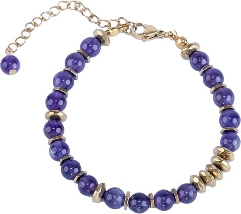 Sol N Touch Moments N Touch Series - Natural Gemstone Necklaces and Bracelets for Women - Round Bead-Cut Smooth Cute Necklaces Gifts for Women & Teens - Steel Jewelry Wire Cable in Saudi Arabia