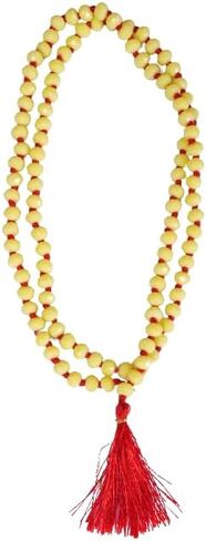 Yellow Crystel Mala Beads Malas Necklace - Natural Healing Gemstone Tibetan Buddhist Japa Prayer Meditation Reiki Chakra Stone Quartz Rock Women Men Jewelry in Saudi Arabia