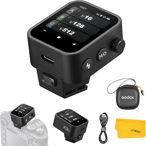 Godox X3F X3-F TTL Wireless Flash Trigger for Fujifilm Camera, 2.4G Wireless Touchscreen Flash Transmitter, Support TTL Auto/Manual/Multi Flash, Built-in Lithium Battery, High-Definit OLED Screen in Saudi Arabia