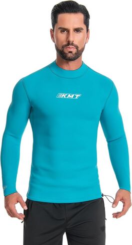 KMT Mens Wetsuit Top Long Sleeve 2mm Neoprene Shirt Zipperless in Saudi Arabia