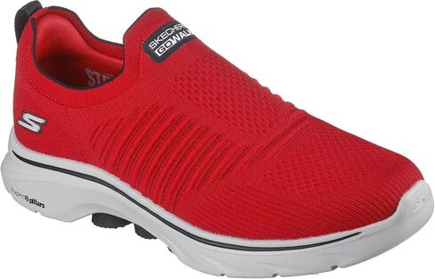 Skechers - Mens Go Walk 7 - Diligent Slip On Shoes, Color Red/Black, Size: 9 M US in Saudi Arabia