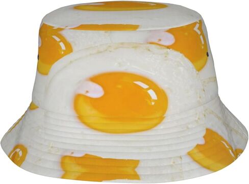 Funny Food Cheese Print Bucket Hats Funny Food Fishing Hat Foldable Travel Beach Hat Packable Sun Hat for Women Men in Saudi Arabia