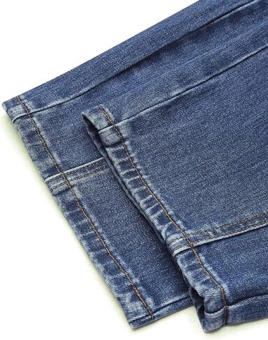 Flamingals Barrel Leg Jeans for Women Mid Waist Casual Baggy Boyfriend Stitch Detail Denim Jeans in Saudi Arabia