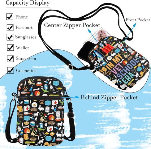 WCGXKO ADR Messenger Bag Vet Tech Gift Veterinarian Gift Vet Graduation For Animal Lover Crossbody Bag in Saudi Arabia