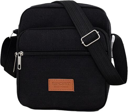 Messenger Bag for Man, Commuting Canvas Crossbody Bag with 4-Layer Zipper, Satchel Bag for Business Bag in Saudi Arabia