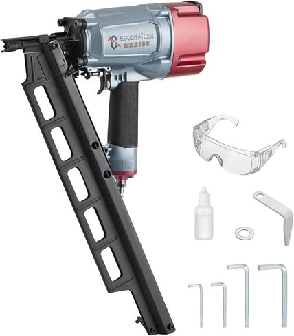 NR2183 Framing nailer 21 Degree Plastic Strip Nailer 2-Inch up to 3-1/4-Inch Plastic Collated Full Head Framing Nails Aluminum Magazine Light Weight Fast Speed in Kuwait