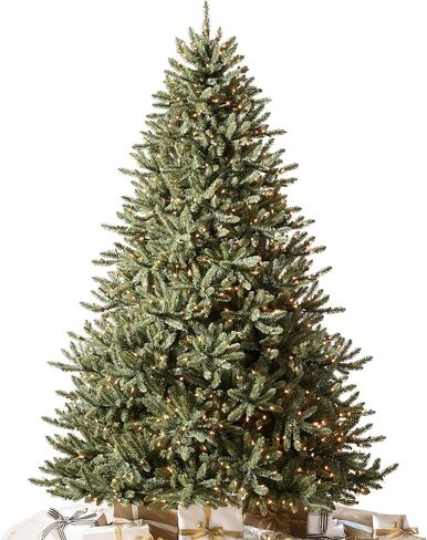 Balsam Hill 4.5ft Pre-Lit Classic Blue Spruce - Artificial Christmas Tree with 886+ Tips, 300 Clear LED Lights, Easy Plug Technology & Premium Stand for Indoor Holiday Decorating in Saudi Arabia