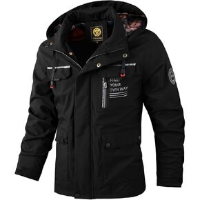 Men's Casual Jackets, Lightweight Water-Resistant Jackets, Softshell Hooded Jacket, Spring/Fall Outdoor Wear in Saudi Arabia