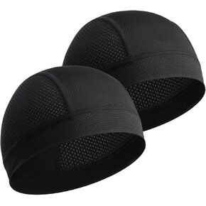 2 Pack Cooling Skull Cap Breathable Beanie for Running, Cycling, Motorcycling & Outdoor Sports for Men & Women Black in Saudi Arabia