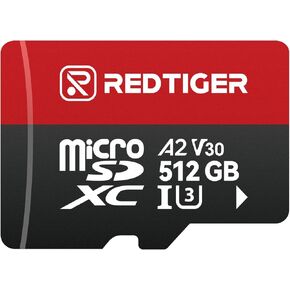 REDTIGER High Speed 128GB Micro SD Card with Adapter, microSDXC UHS-I Class 10, U3, V30 A1, Support for Dash Cam and 4K Video Recording in Kuwait