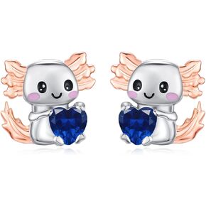 Axolotl Earrings 925 Sterling Silver Axolotl Stud Earrings Animal Earrings Jewelry Sea Gifts for Women in Kuwait