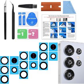 3 عبوات بديلة لعدسة الكاميرا الخلفية لهاتف Galaxy S23 Ultra، عدسة الكاميرا الخلفية مع واقي عدسة من الزجاج المقسى لهاتف Samsung S23 Ultra، مع دليل التثبيت، مجموعة أدوات in Kuwait
