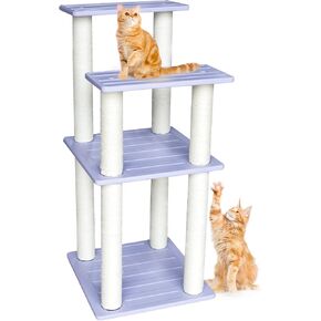 56 Inches Large Outdoor Waterproof Cat Tower, Multi-Level Cat Tree, for Outside and Indoor Cats, with PVC Board and Cat Scratching Posts in Kuwait