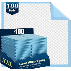 10 Count Disposable Bed Pads 30" x 36" for Adults, Kids & Pets – Super Absorbent Chucks Pads with Waterproof Backing, Leakproof Incontinence Underpads, Soft Non-Woven Top, Bed & Furniture Protection in Kuwait