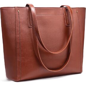 Genuine leather Tote Bag for Women 15.6 Inch Work Bag with Cup Holder and Large Capacity shoulder bag for Travel in Saudi Arabia