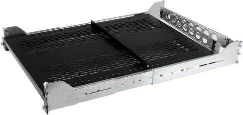 StarTech.com 2U Vented Sliding Rack Shelf w/ Cable Management Arm & Adjustable Mounting Depth - 110lbs / 50kg - 24in Deep in Kuwait