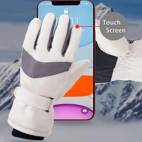 IZUS Women Thermal Ski Gloves Water-Repellent Windproof Cold Weather Outdoor Running/Driving/Cycling/Hiking-Sports/Daily-Work in Saudi Arabia