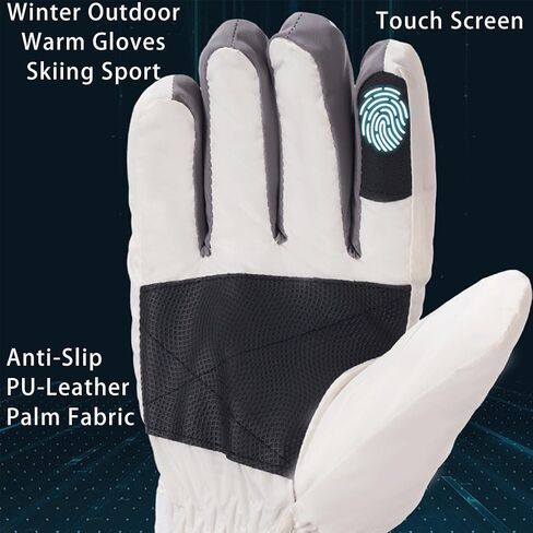IZUS Women Thermal Ski Gloves Water-Repellent Windproof Cold Weather Outdoor Running/Driving/Cycling/Hiking-Sports/Daily-Work in Saudi Arabia