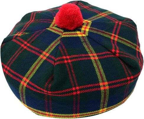 Scottish Tartan Tam O’ Shanter Hat – Unisex Adjustable Acrylic Wool Highland Cap with Pom Kilt Outfit & Casual Wear Bonnet in Saudi Arabia