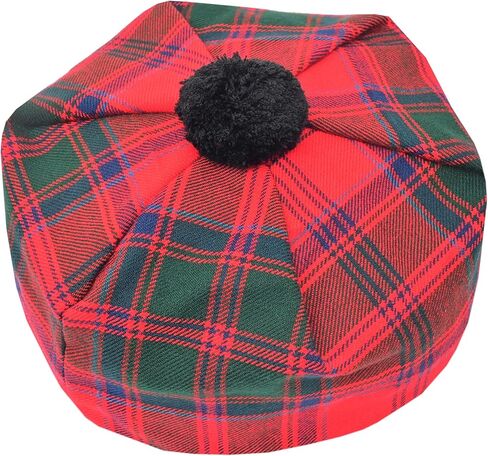 Scottish Tartan Tam O’ Shanter Hat – Unisex Adjustable Acrylic Wool Highland Cap with Pom Kilt Outfit & Casual Wear Bonnet in Saudi Arabia
