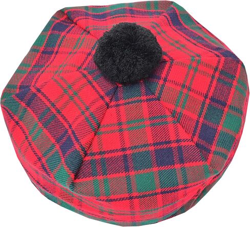 Scottish Tartan Tam O’ Shanter Hat – Unisex Adjustable Acrylic Wool Highland Cap with Pom Kilt Outfit & Casual Wear Bonnet in Saudi Arabia