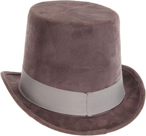 Gray Coachman Costume Hat with Adjustable Fit and Decorative Ribbon in Saudi Arabia