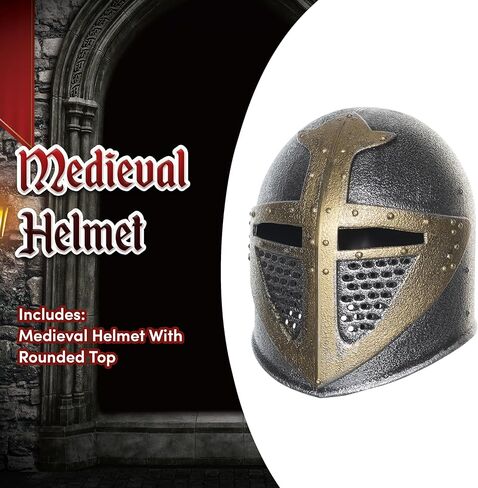 UNDERWRAPS Medieval Crusader Bucket Helmet - Knight Costume Helmet, Cosplay Accessories, Medieval Decor, Halloween Decor in Saudi Arabia