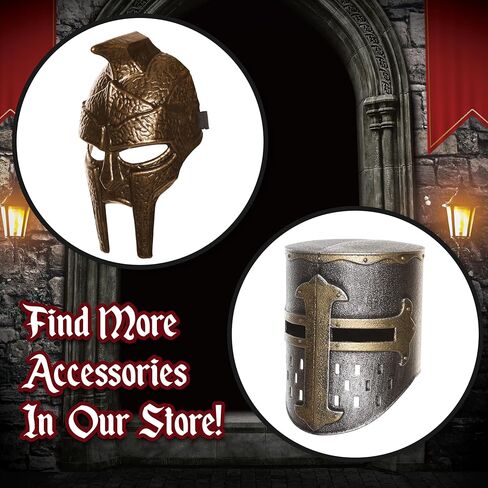 UNDERWRAPS Medieval Crusader Bucket Helmet - Knight Costume Helmet, Cosplay Accessories, Medieval Decor, Halloween Decor in Saudi Arabia