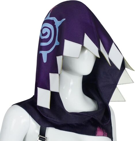 Jinx Arcane Cosplay Outfit Purple Printed Hat Game LoL Accessories Outfits Halloween Party Role Play Suit for Women in Saudi Arabia