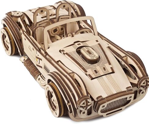 UGEARS UGT-24 Endurance Racer 3D Puzzle - 1:12 Scale Mechanical Wooden Model Kits for Adults to Build - Sports Car Model Building Kits - Advanced Level Racing Car 3D Wooden Puzzles for Adults 970 Pcs in Saudi Arabia