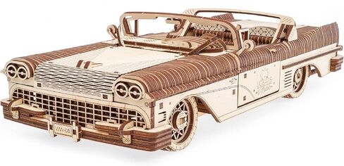 UGEARS UGT-24 Endurance Racer 3D Puzzle - 1:12 Scale Mechanical Wooden Model Kits for Adults to Build - Sports Car Model Building Kits - Advanced Level Racing Car 3D Wooden Puzzles for Adults 970 Pcs in Saudi Arabia