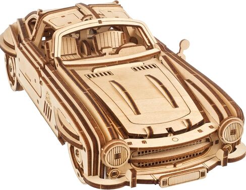 UGEARS UGT-24 Endurance Racer 3D Puzzle - 1:12 Scale Mechanical Wooden Model Kits for Adults to Build - Sports Car Model Building Kits - Advanced Level Racing Car 3D Wooden Puzzles for Adults 970 Pcs in Saudi Arabia