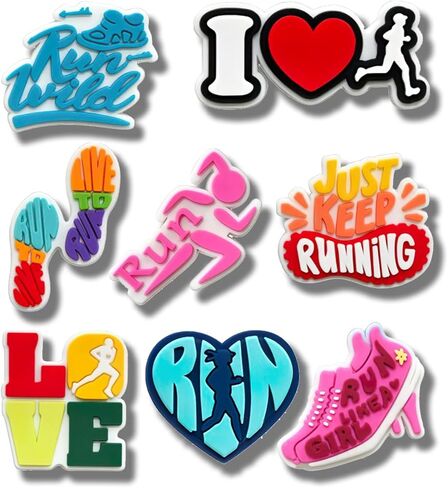 16Pcs Running Shoe Charms for Clog Decoration Cute Running Shoes Charm for Boy Girls Adults Teen, PVC Sports Shoe Charm Accessories Decoration Gifts in Saudi Arabia