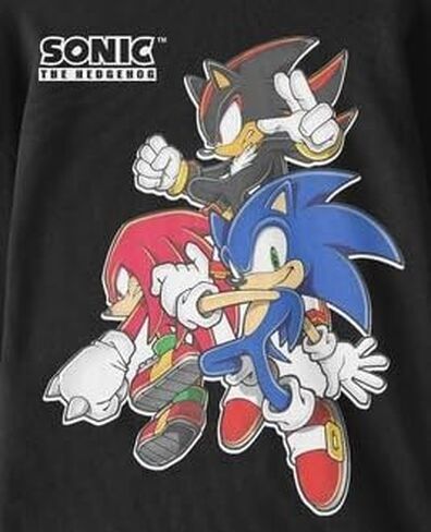 قمصان Sonic The Hedgehog Life in The Fast Lane Character Art للأولاد مكونة من 3 قطع بياقة دائرية وأكمام طويلة in Kuwait