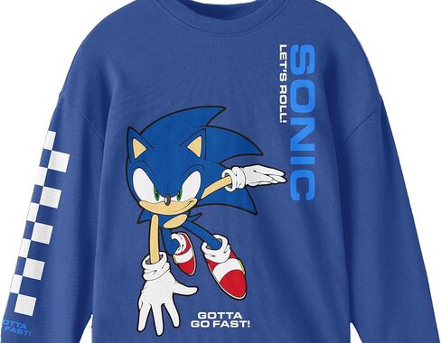قمصان Sonic The Hedgehog Life in The Fast Lane Character Art للأولاد مكونة من 3 قطع بياقة دائرية وأكمام طويلة in Kuwait