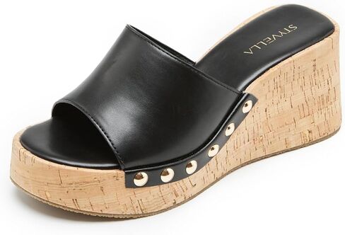 Women's Platform Wedge Sandals, Slip On Open Toe Slides | 2.95" Platform, Non-Slip Casual Comfort Wedge Heels For Dressy Occasions in Saudi Arabia