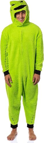 MJC The Nightmare Before Christmas Oogie Boogie Costume Sherpa One Piece Pajama Union Suit (X-Small) Green in Saudi Arabia