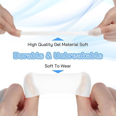 30 Pcs Silicone Finger Protectors Gel Finger Cots Reusable Fingers Sleeve Soft Thumb Cover High Elastic Fingertip Bandages for Cracked Skin Blisters Calluses Nude (White, 24pcs Large + 6pcs Small) in Saudi Arabia