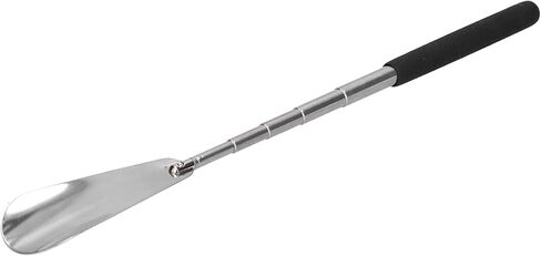 Adjustable Telescopic Shoe Horn, Stainless Steel Long Handle Shoehorn with Easy Grip Handles, Curved Design for Comfort, Small Size for Storage, for Elderly, Pregnant Women in Saudi Arabia
